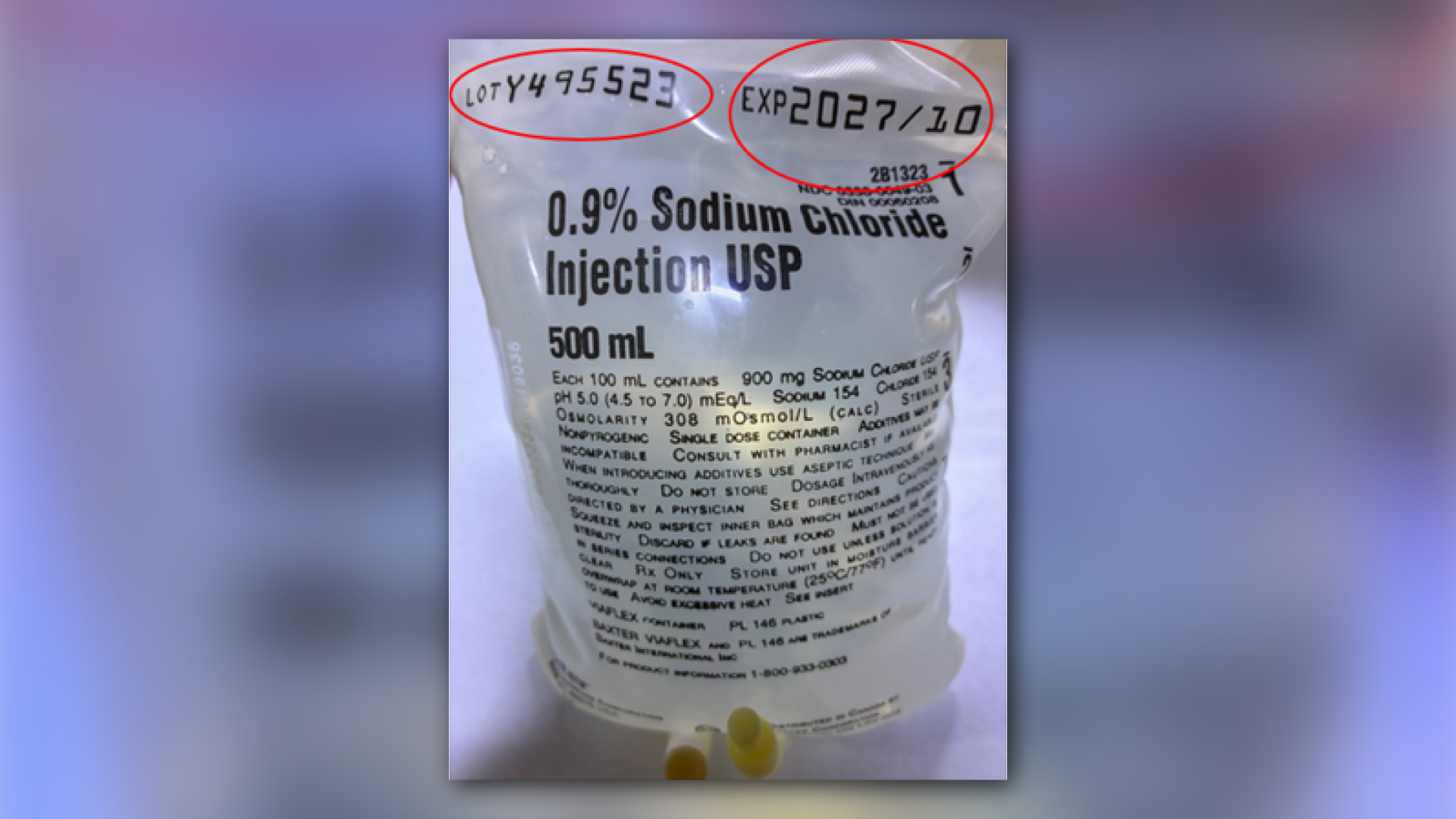 IV saline recalled in Texas over fiberglass contamination risk