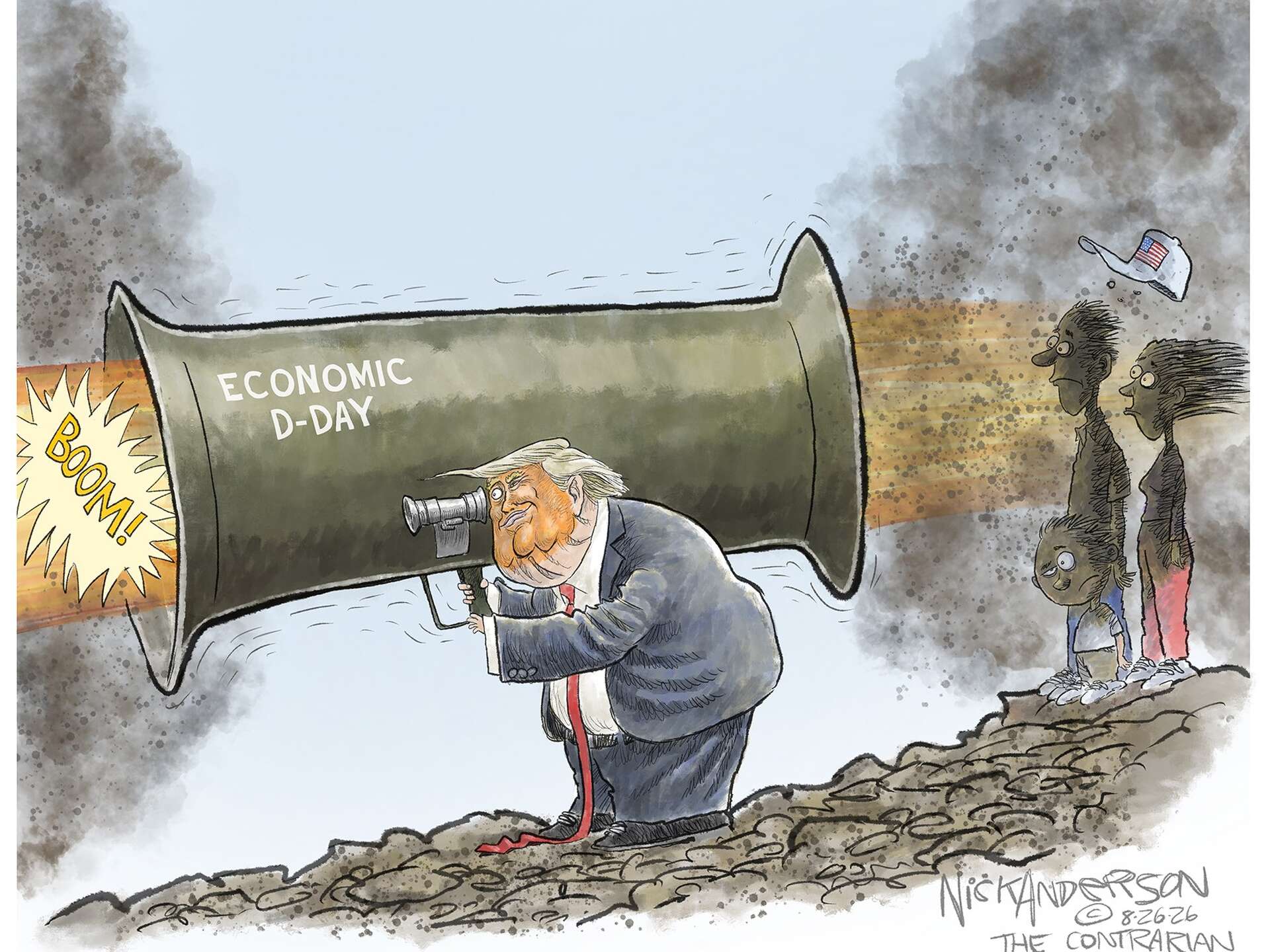 Political Cartoons Highlight Recent U.S. Debates on Geography and Public Health