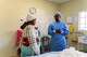 Male midwife Sehloho Ntlhane consults with expectant mother Bonolo Tebelo during an prenatal appointment at Mpharane Health Centre in Mohale's Hoek district, Lesotho, Friday, July 10, 2026.