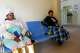 Expectant mothers Bonolo Tebelo, left, and Mpolokeng Mafereka wait for their appointments at Mpharane Health Centre in Mohale's Hoek district, Lesotho, Friday, July 10, 2026.