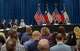 Gov. Greg Abbott, National Cyber Director Sean Cairncross and retired Navy Vice Adm.TJ White, chief of the Texas Cyber Command, host a roundtable discussion on Project Watershed 250 on Monday at UTSA’s San Pedro Building in downtown San Antonio.