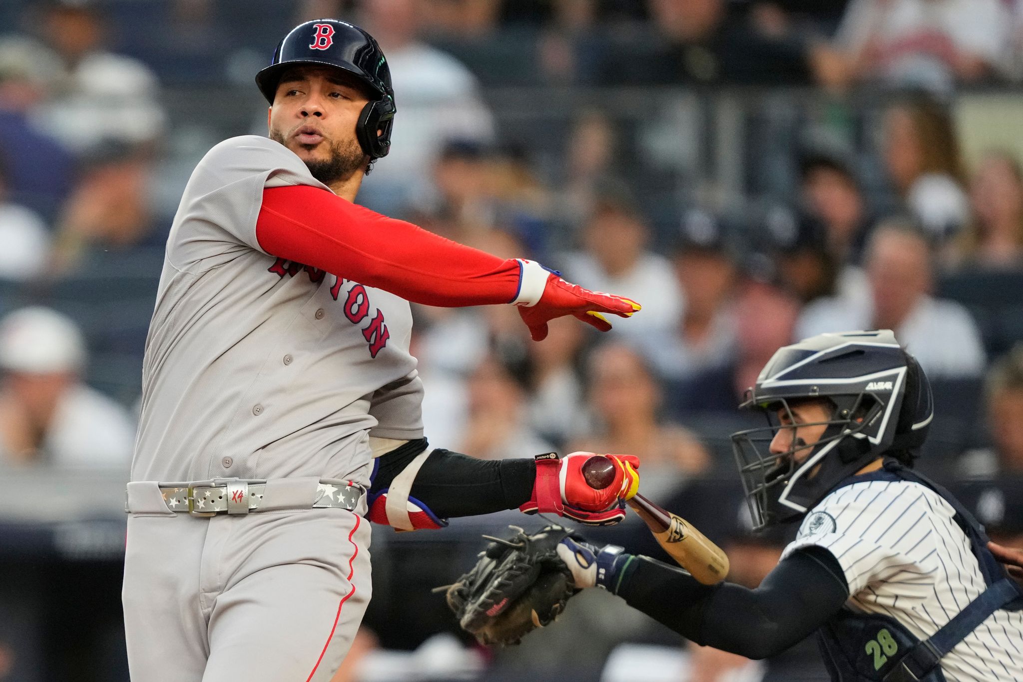 Red Sox place slugger Willson Contreras on IL with strained left ...