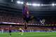 Barcelona's Raphinha celebrates after scoring his side's fourth goal during a Spanish La Liga soccer match between Barcelona and Rayo Vallecano in Barcelona, Spain, Monday, Aug. 31, 2026.