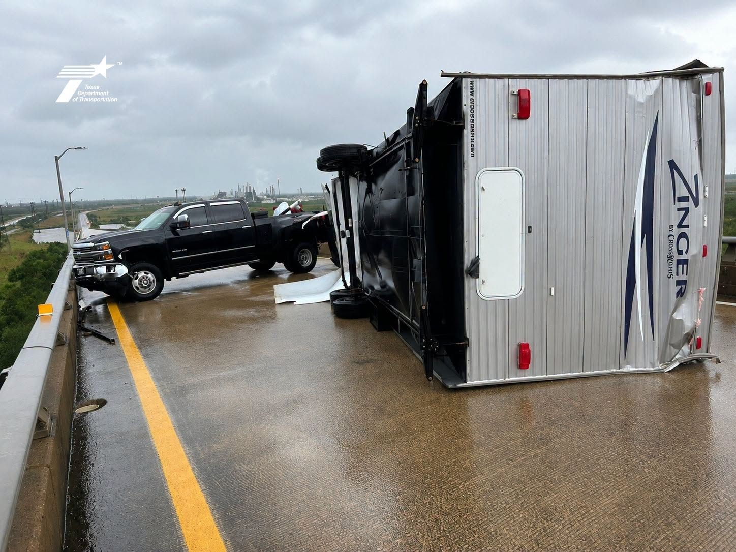 Crash involving overturned camper shuts down Rainbow Bridge