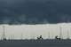 Clouds form over pumpjacks and power transmission towers on Lake Maracaibo in Cabimas, Venezuela, Tuesday, Sept. 1, 2026.