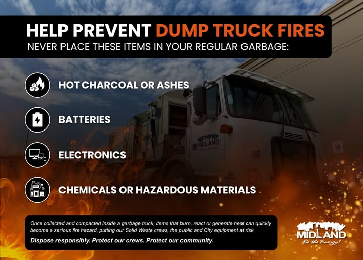 Midland says these trash items can start fires in garbage trucks