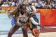 Spain's Awa Fam reaches for a ball against the defense of Germany's Leonie Fiebich during a Women's World Cup basketball game between Germany and Spain, in Berlin, Friday, Sept. 4, 2026. (Andreas Gora/dpa via AP)