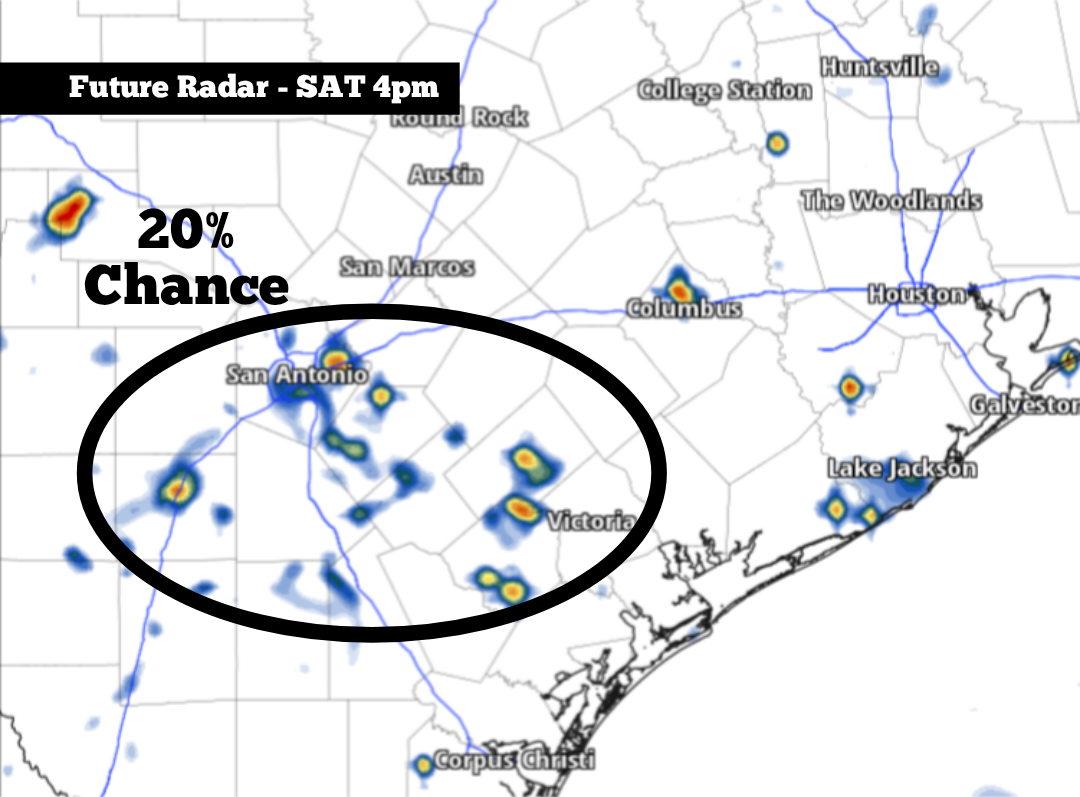 Few storms possible in South Texas Saturday. Here are the odds.