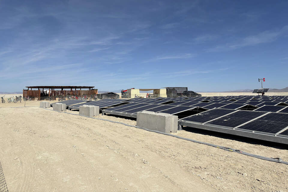 Solar panels at Burning Man 2026 provided by Solarpunks.