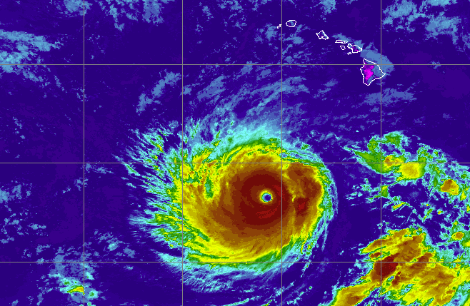 Hurricane Lowell Strengthens to Category 5 Near Hawaii