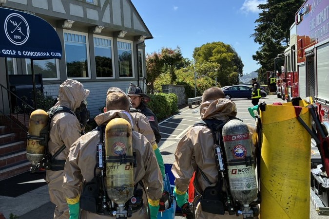 1 hospitalized after hazardous materials incident at San Francisco golf course