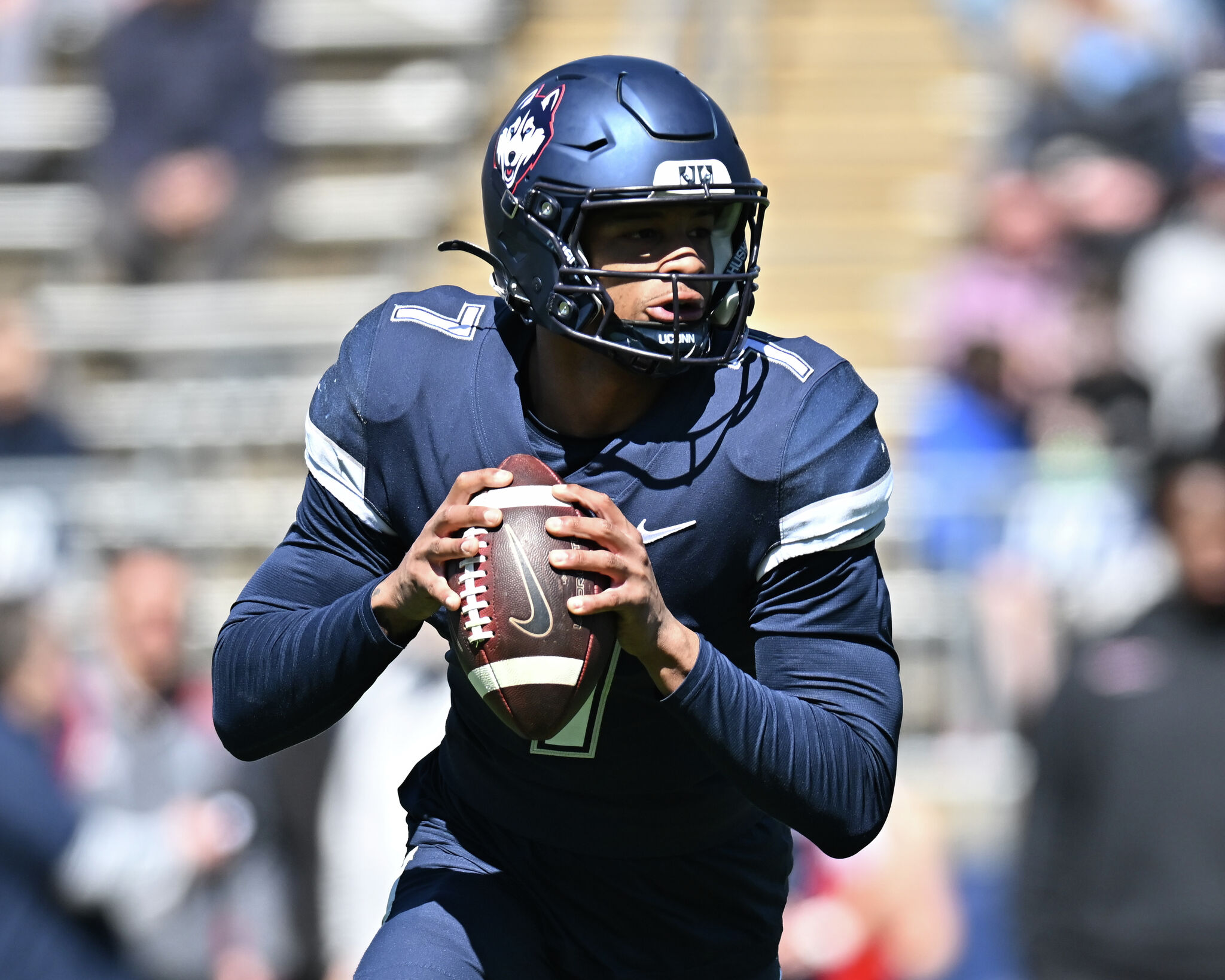 Toledo transfer Kalieb Osborne won UConn’s quarterback competition and will start against Lafayette.