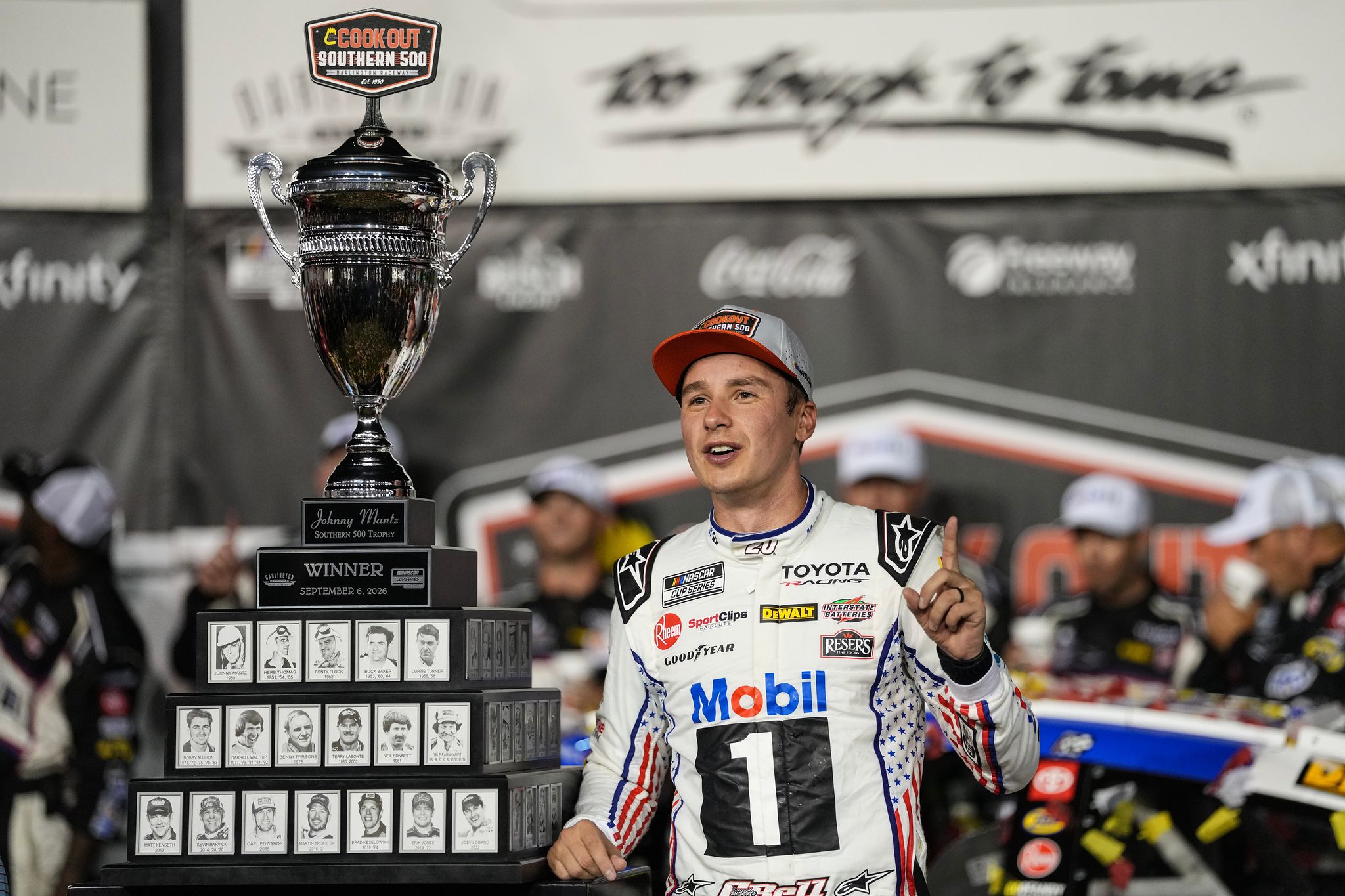 Chase Lookahead: JGR shows power with Bell winning Southern 500 in postseason's opening Chase race By PETE IACOBELLI , Associated Press Sep 7, 2026