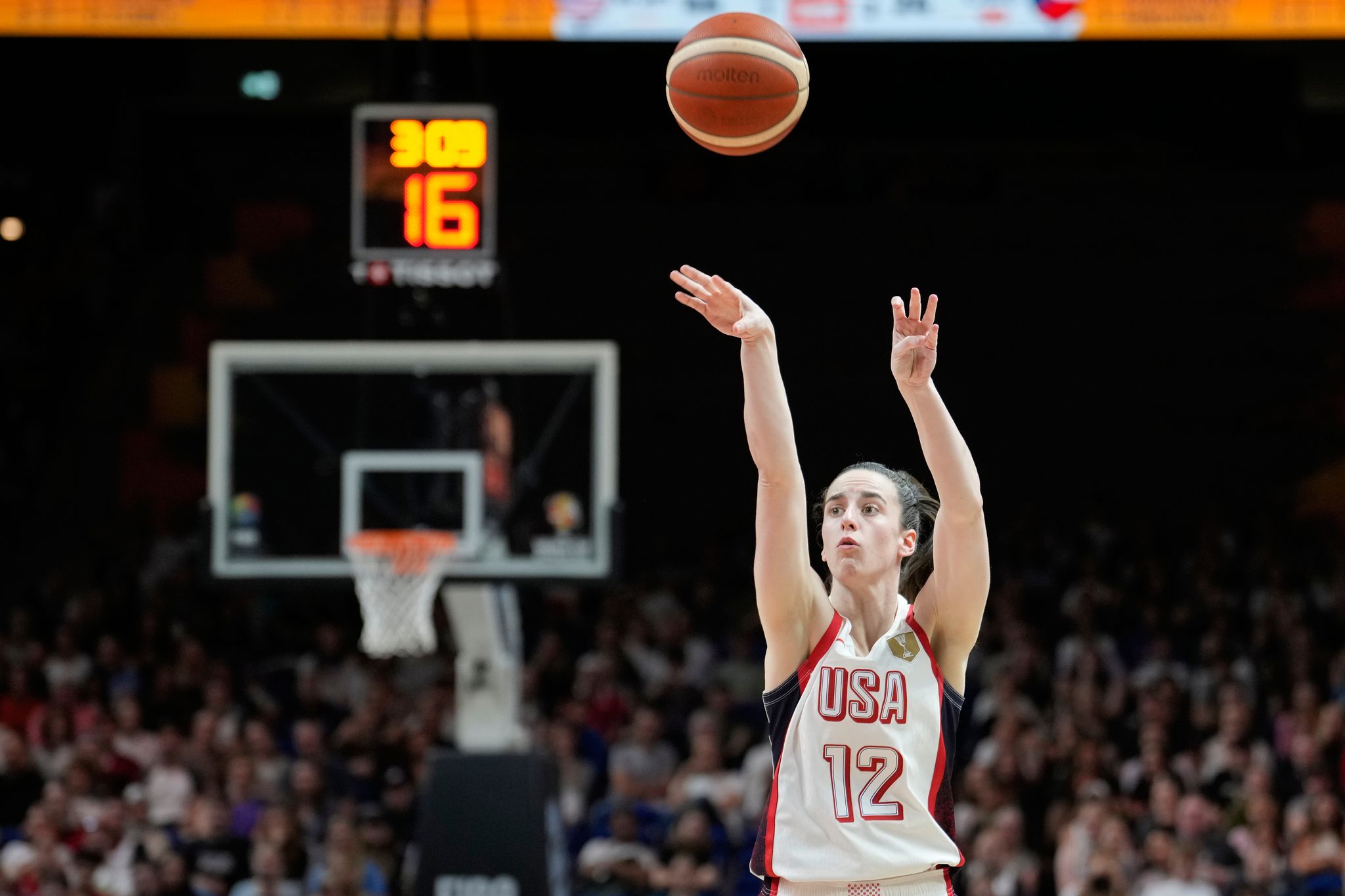 Caitlin Clark's experience at the women's World Cup has been a 'pinch-me moment' for the WNBA star