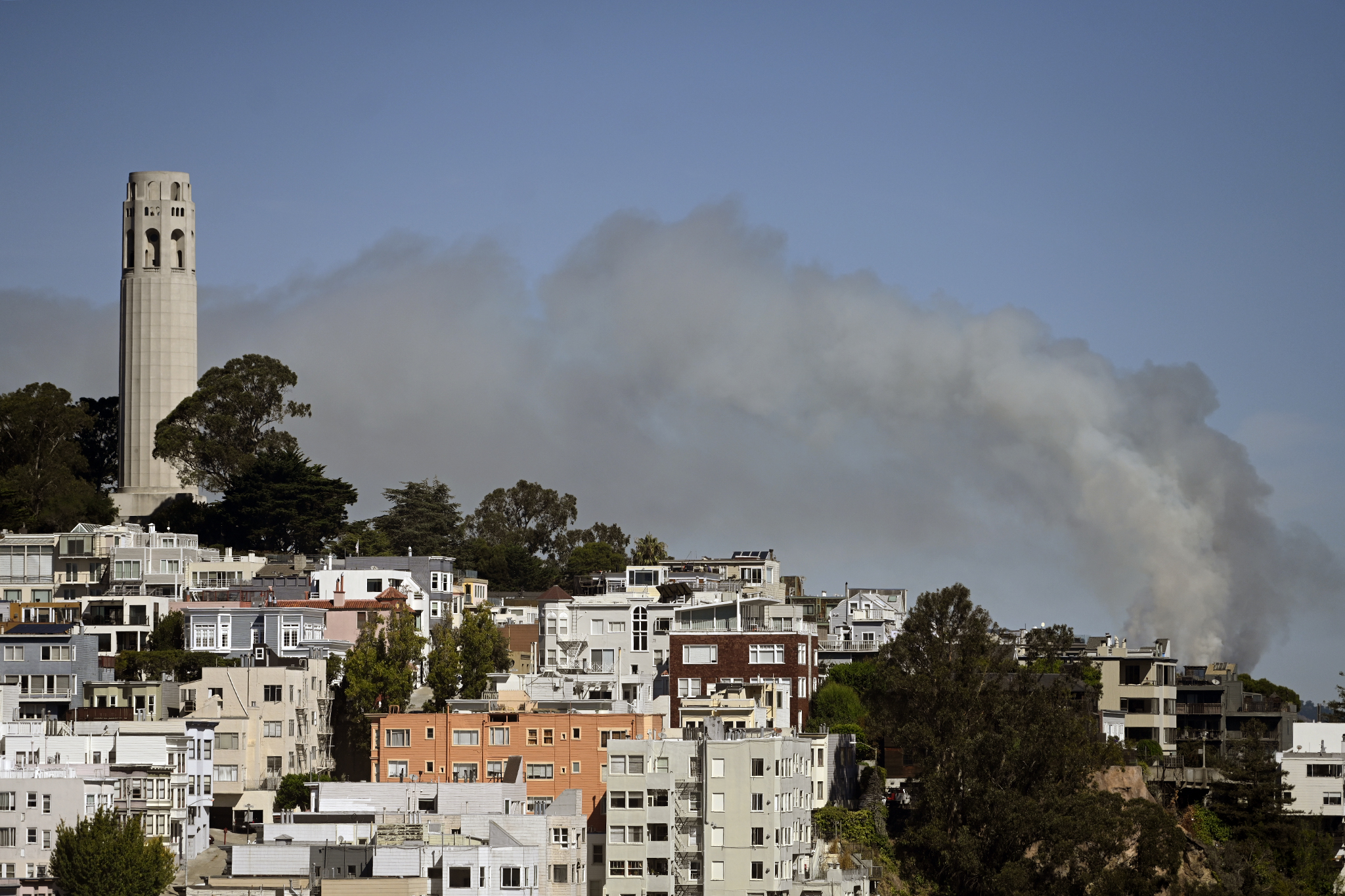 Prescribed burn at Angel Island paints Bay Area skyline with smoke