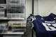 Rice University jerseys are worked on near shelves filled with buttons and tailoring supplies at Martin Tailors in Houston on Tuesday, Sept. 1, 2026.