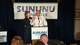 Republican U.S. Senate nominee John E. Sununu gesturing while addressing supporters in Manchester, N.H., on Tuesday, Sept. 8, 2026, shortly after winning his party