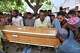 Mourners carry the casket of Muhammad Akram, who was killed in last week's Houthi attack on the cargo ship Tihama, for a funeral prayer in Karachi, Pakistan, Aug. 20, 2026.