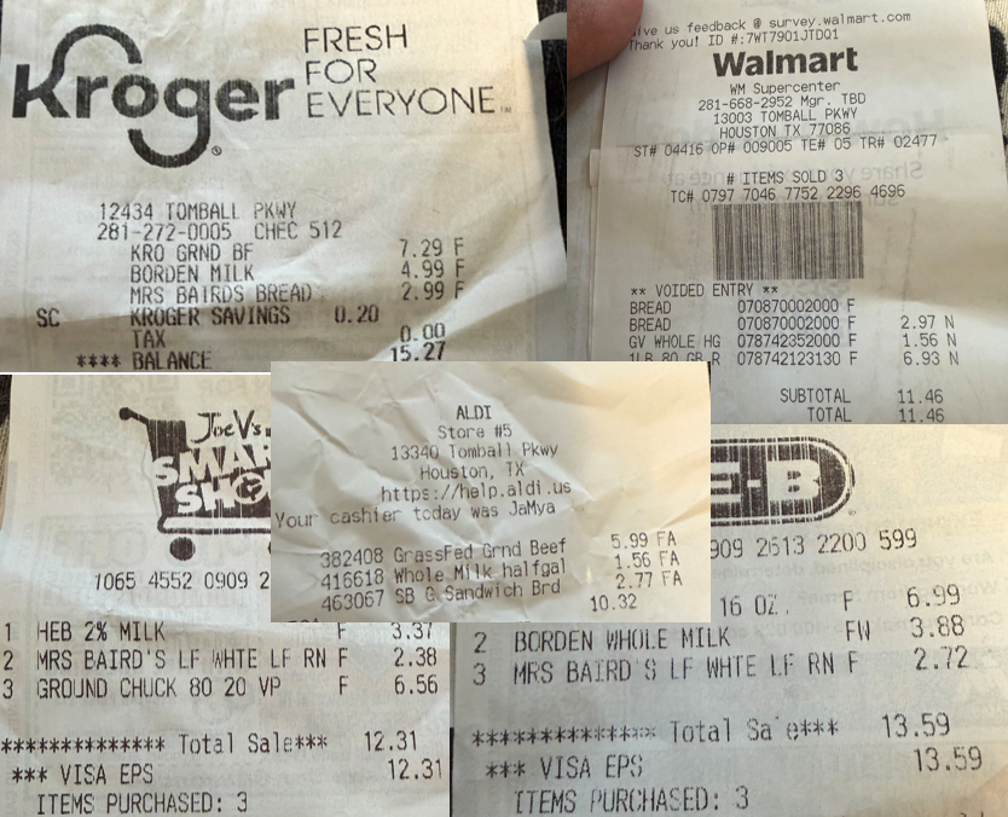 Houston grocery price test compares Aldi, H-E-B, Kroger, and Walmart