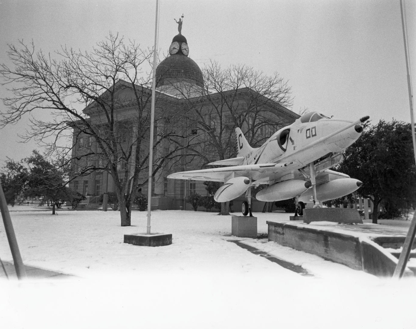 Navy jet may have parked at San Antonio drive-in theater