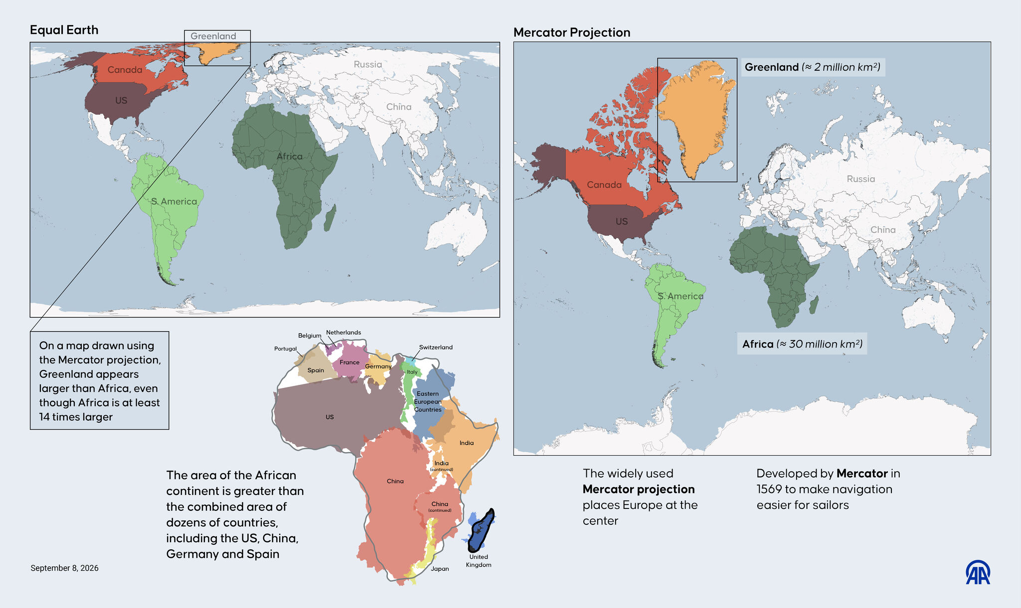 Does the U.N.'s new world map make Texas look smaller?