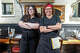 Social media guru Michelle Suarez, left, and chef-owner Brenda Buenviaje at Brenda’s French Soul Food in San Francisco on Sept. 9, 2026.