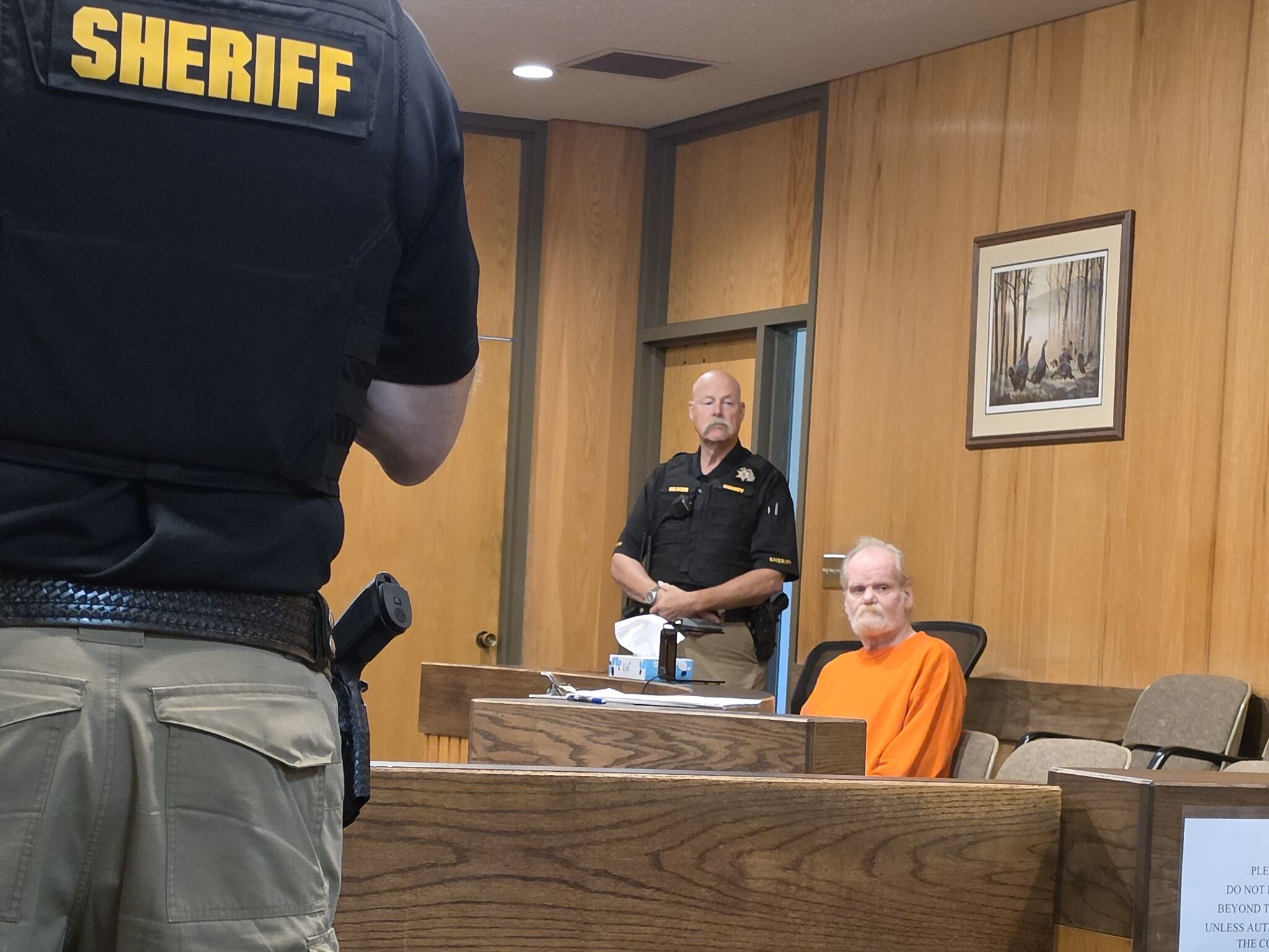 The hearing included testimony about evidence found inside Frederick’s residence, including shell casings, firearms and blood in multiple rooms.