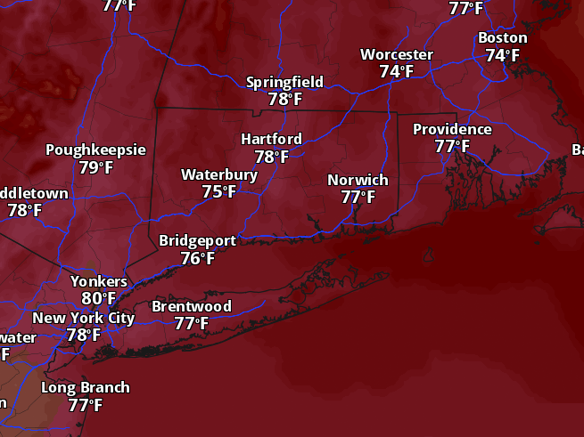 Saturday brings Connecticut sunshine before showers move in overnight. Here's the latest forecast