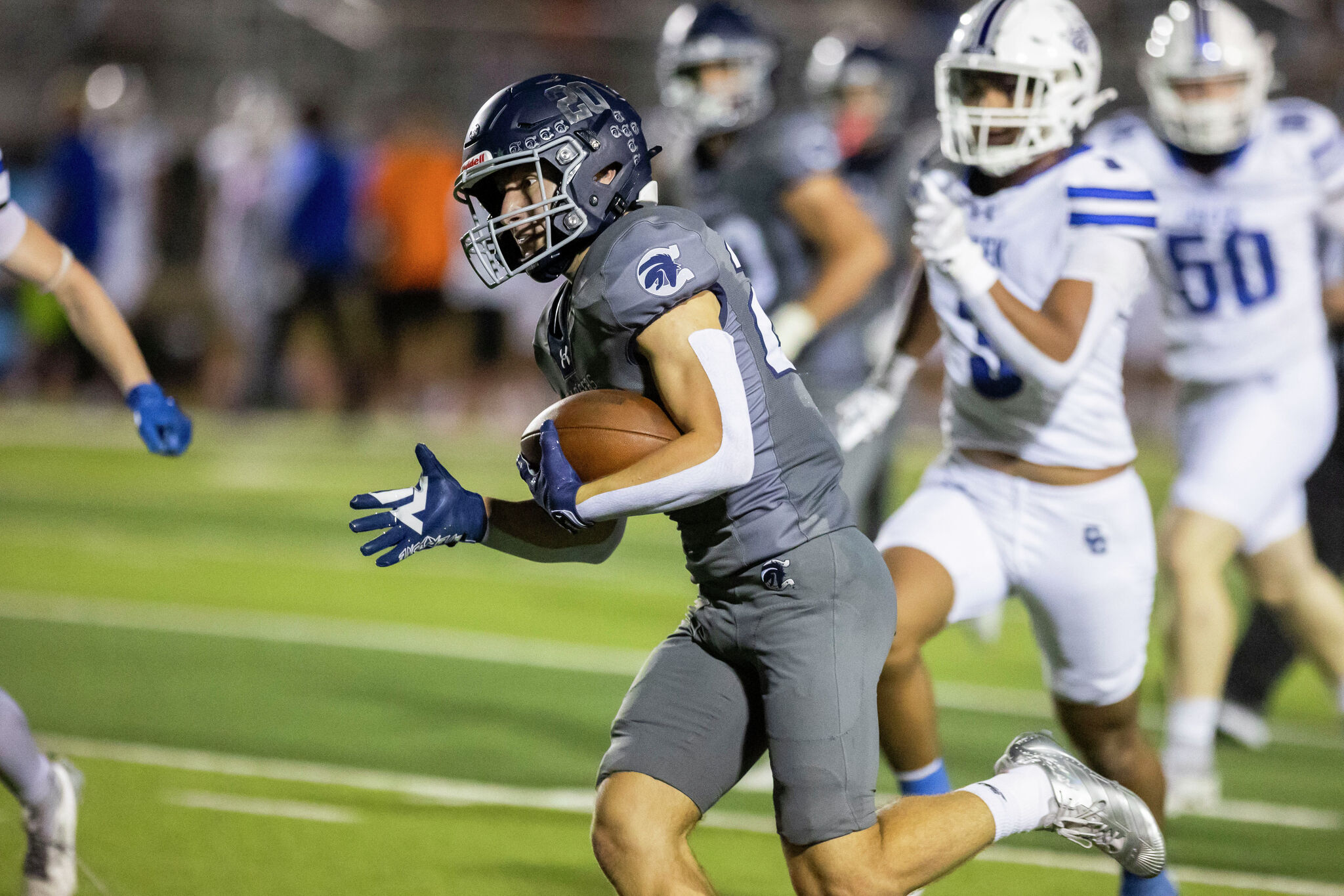 The running back rushed for 235 yards and five touchdowns on 24 carries in the 56-0 blowout of the Lions to help Boerne Champion move to 6-0.