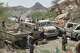 This image taken from undated video released by the Ansar Allah Media Office, the media arm of Yemen's Houthi rebels, on Saturday, Sept. 12, 2026, shows, according to the group, Houthi fighters among vehicles abandoned by Saudi-backed forces during a Houthi advance at an undisclosed location in southern Yemen. (Ansar Allah Media Office via AP)