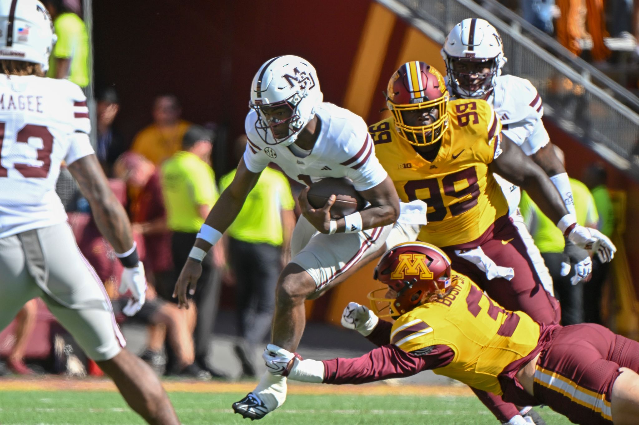 Kamario Taylor is blossoming for Mississippi State. A daunting SEC schedule awaits the sophomore QB