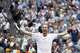 Alexander Zverev, of Germany, celebrates after he won the men's singles final of the U.S. Open tennis championships against Ben Shelton, of the United States, Sunday, Sept. 13, 2026, in New York.