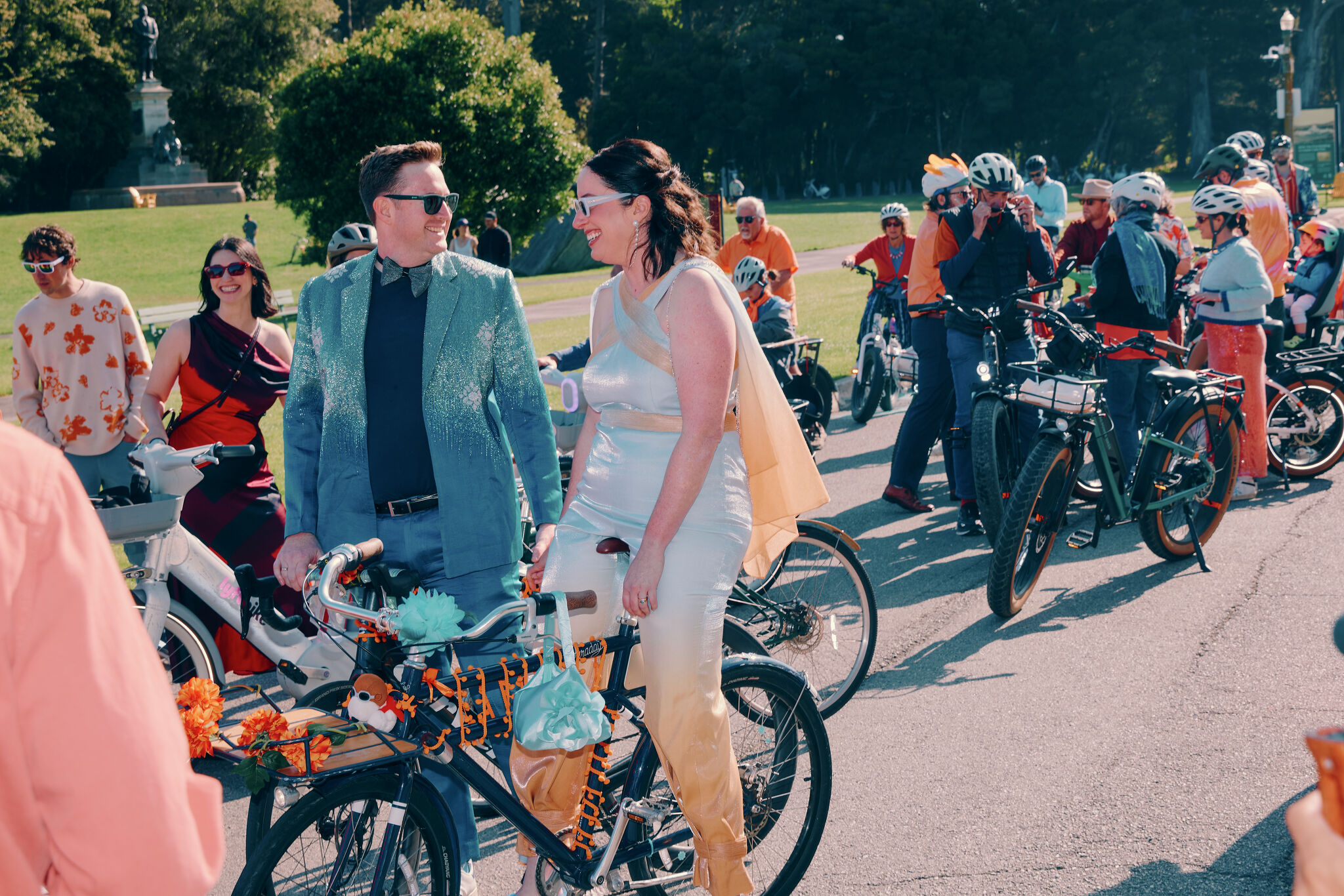 They wanted an all-bike wedding in San Francisco. But what about 95-year-old Grandma Meryl?