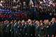 Participants of the United Russia party congress sing the Russian national anthem in Moscow, Saturday, Aug. 22, 2026. (Ekaterina Shtukina/Sputnik Pool Photo via AP, File)