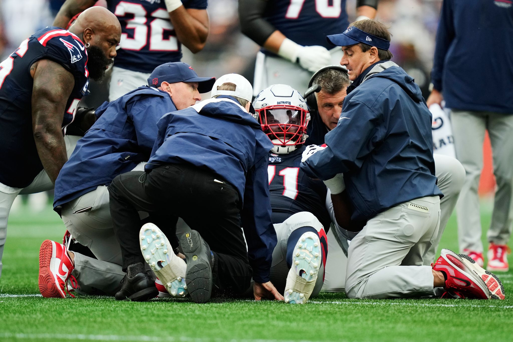 Gate Guard Game Patriots place Mike Onwenu on injured reserve with an ankle injury ...