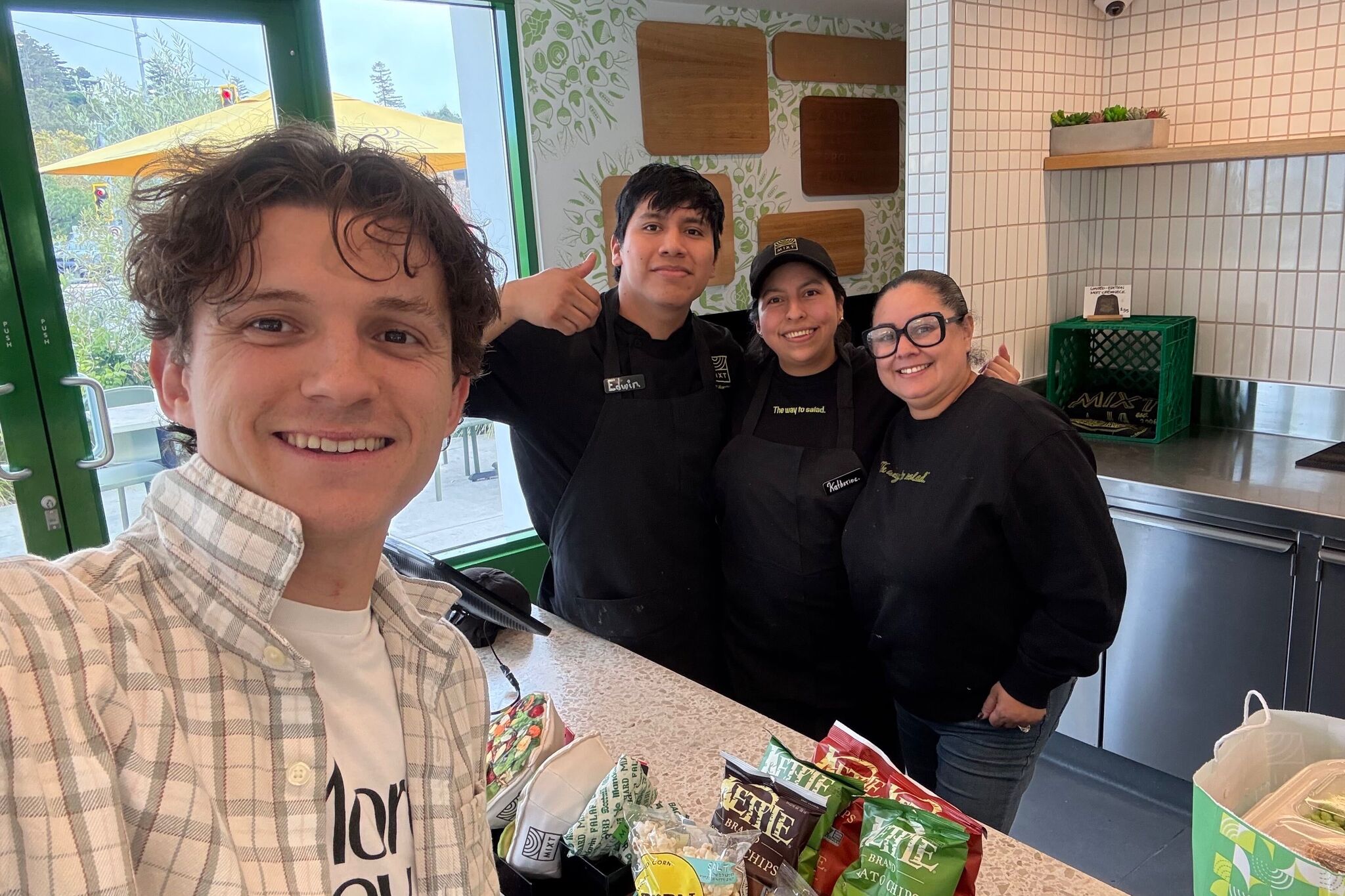 Tom Holland spotted grabbing lunch at Mill Valley Mixt