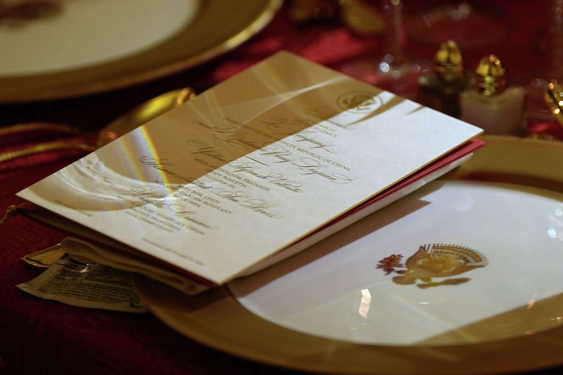 Trump's state dinner for Xi features sea bass and a long list of tech titans