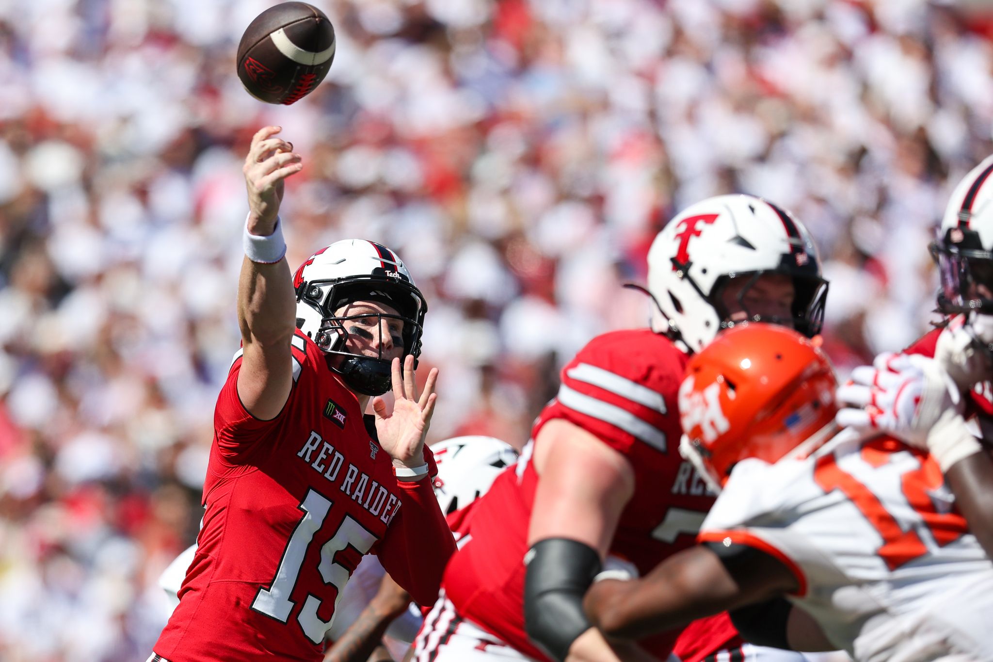 Romaine has 2 quick pick-6s as No. 11 Texas Tech beats Sam Houston