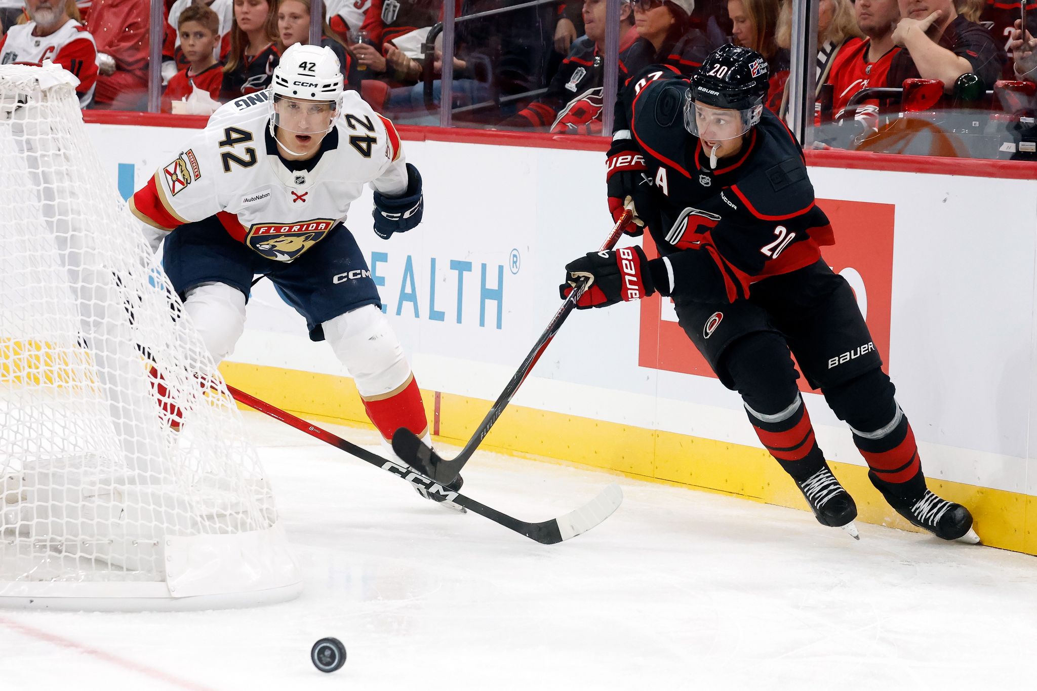 Forsling's OT blast lifts Panthers past reigning Stanley Cup champion ...