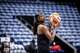 Valkyries guard Tiffany Hayes, catching a pass during a practice in Arlington, Texas, on Tuesday, told head coach Natalie Nakase that she thinks this Golden State team can win a WNBA championship.