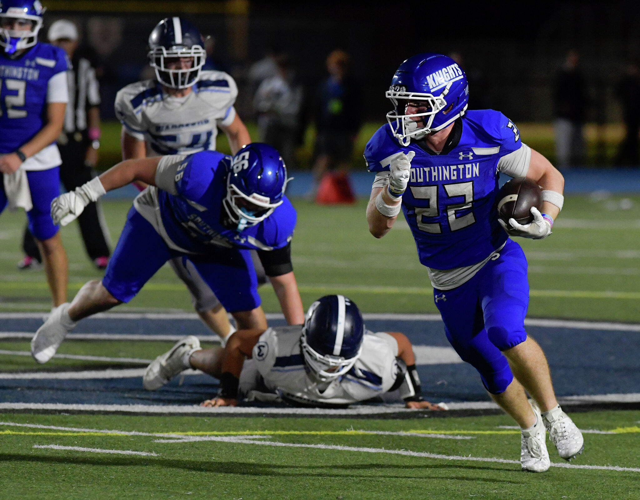 No. 5 Southington football rides defense, Roman's 3 touchdown passes past Wilton