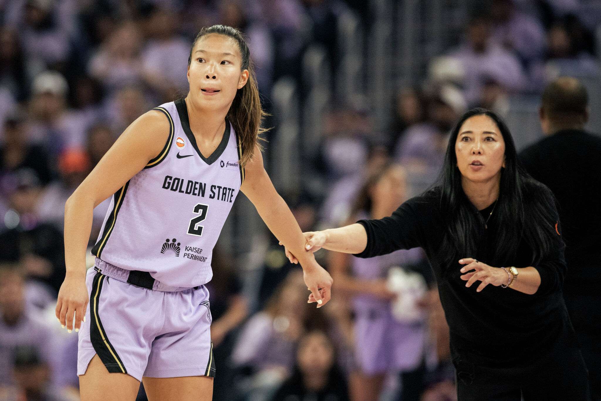 Photo: San Francisco Chronicle Natalie Nakase Returns From Collapse to Coach Valkyries to Playoff Win
