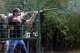 A man fires a shotgun during The Great American Shoot, a fundraising event benefitting The Special Forces Trust, which supports America's Green Berets at the Dallas Gun Club in Lewisville, Texas, Saturday, October 3, 2026.