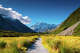 A view of Aoraki Mount Cook in South Island, New Zealand.