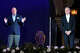 FILE: Bob Chapek, Walt Disney Company CEO, and Bob Iger, executive chairman of Walt Disney Company, speak during “The World’s Most Magical Celebration” at Magic Kingdom on Sept. 30, 2021, in Orlando, Fla.