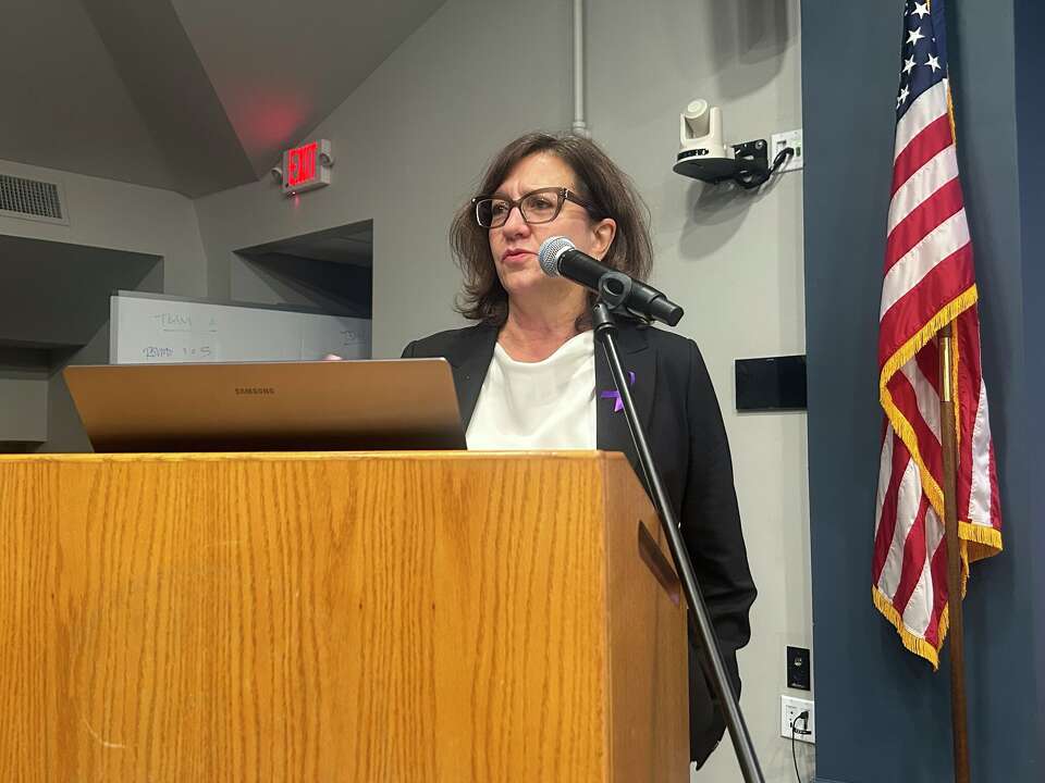 Mayor Barbara Smyth spoke about the Norwalk Redevelopment Agency's plan