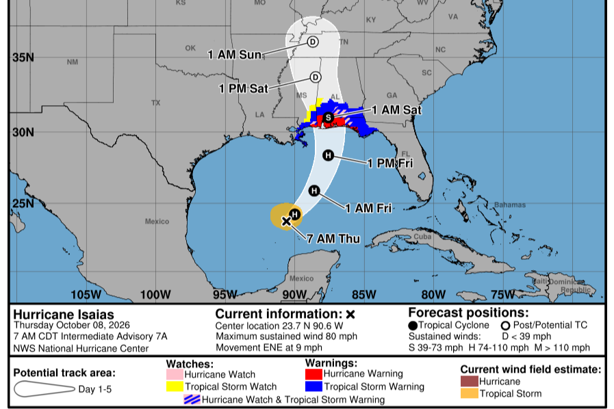 Hurricane Isaias forms in the Gulf. Where will it make landfall?