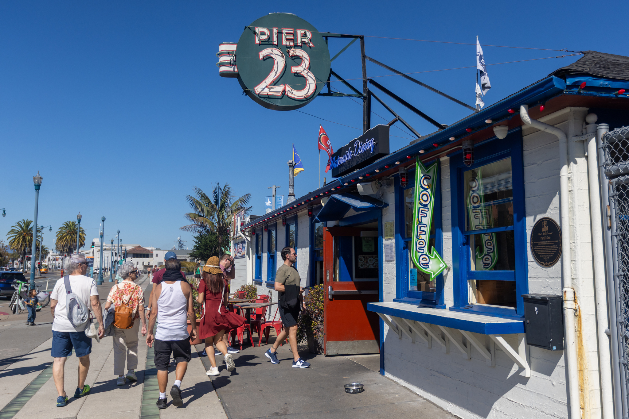 The best place to buy a sailor a drink is SF's historic Pier 23 Cafe