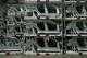 Moldings for the Tesla Model 3 are seen stacked at the Tesla factory in Fremont, Calif., on Thursday, July 26, 2018.