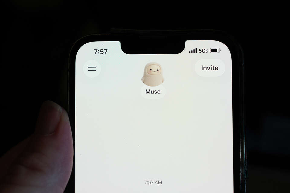 A person uses the Meta Muse artificial intelligence agent app on a smartphone, San Francisco, Sept. 29, 2026.